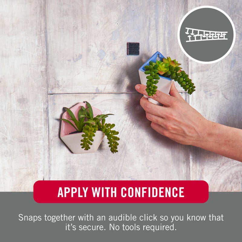 Velcro مربعات تثبيت فلكرو براند إكستريم لوك مع لاصق | 16 مجموعة، 1 إنش | لتثبيت الإلكترونيات أو الإضاءة أو اللافتات في الهواء الطلق | مصممة لتحمل درجات الحرارة القاسية والطقس | أسود - Image 4